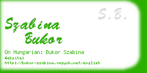 szabina bukor business card